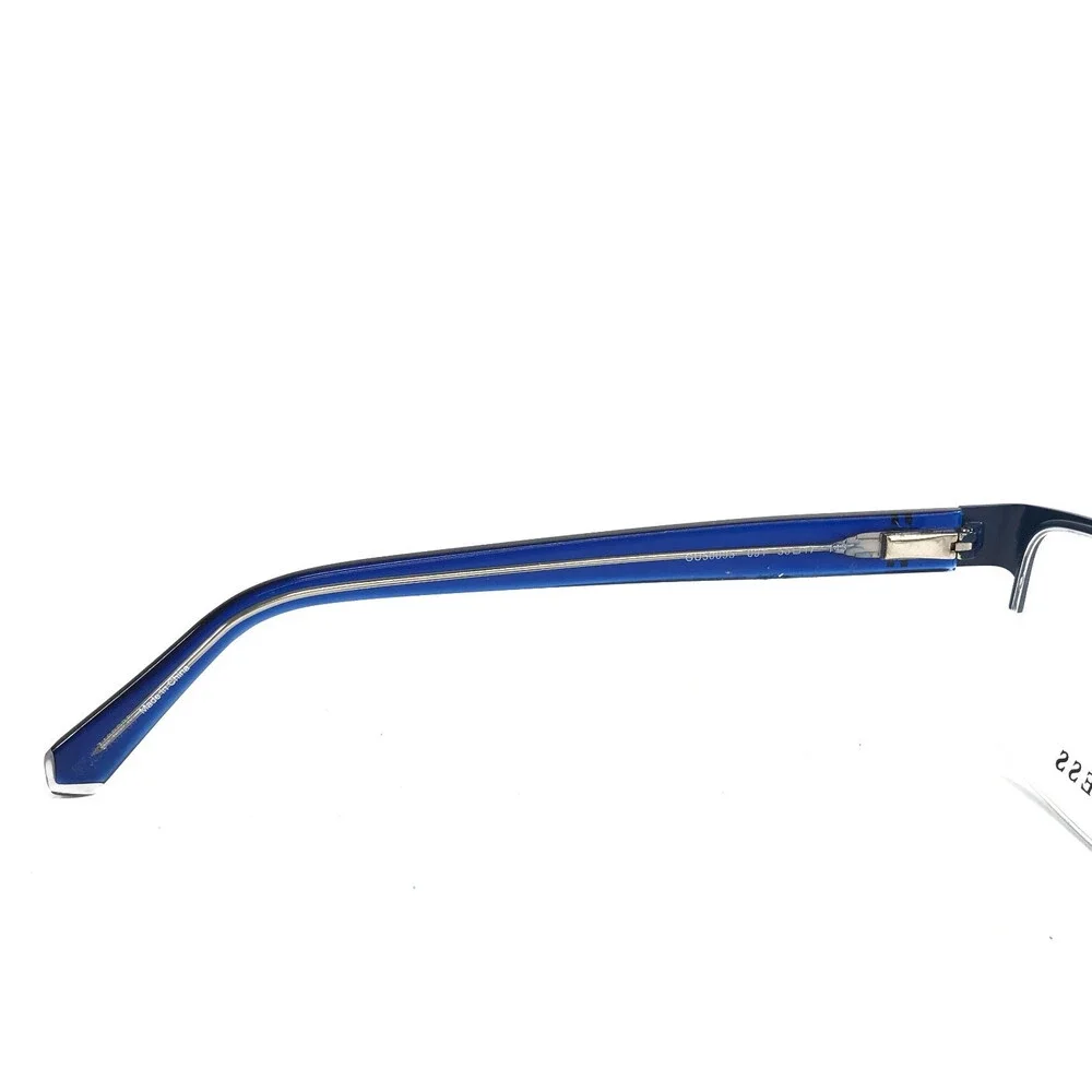 Guess Eyeglasses Frames GU50095 091 Blue Rectangle Half Rim 55-17-145